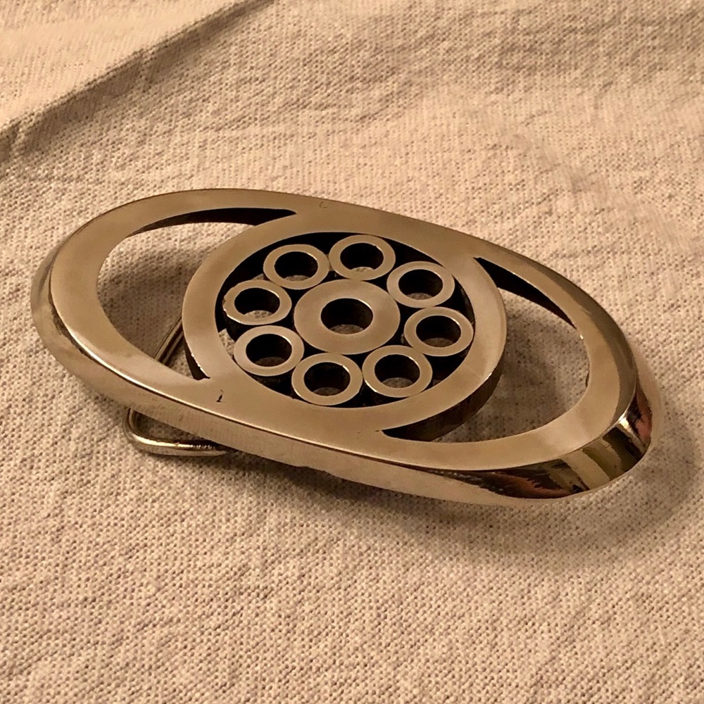 Vintage Chrome Belt Buckle